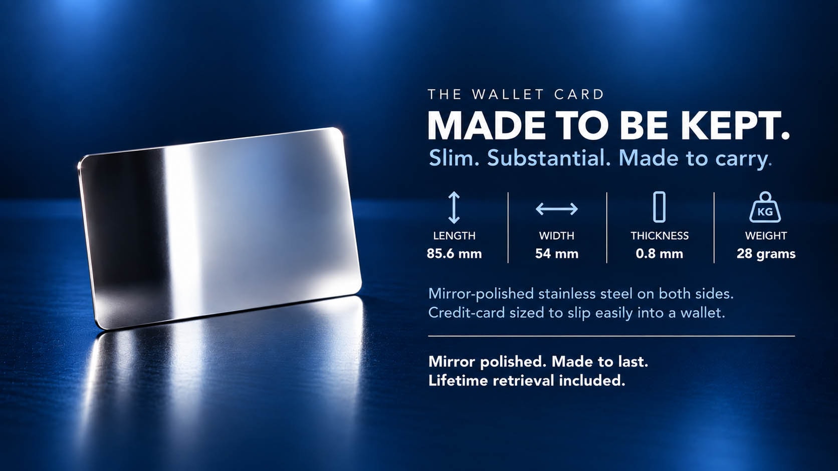 FoundWallet wallet card specifications