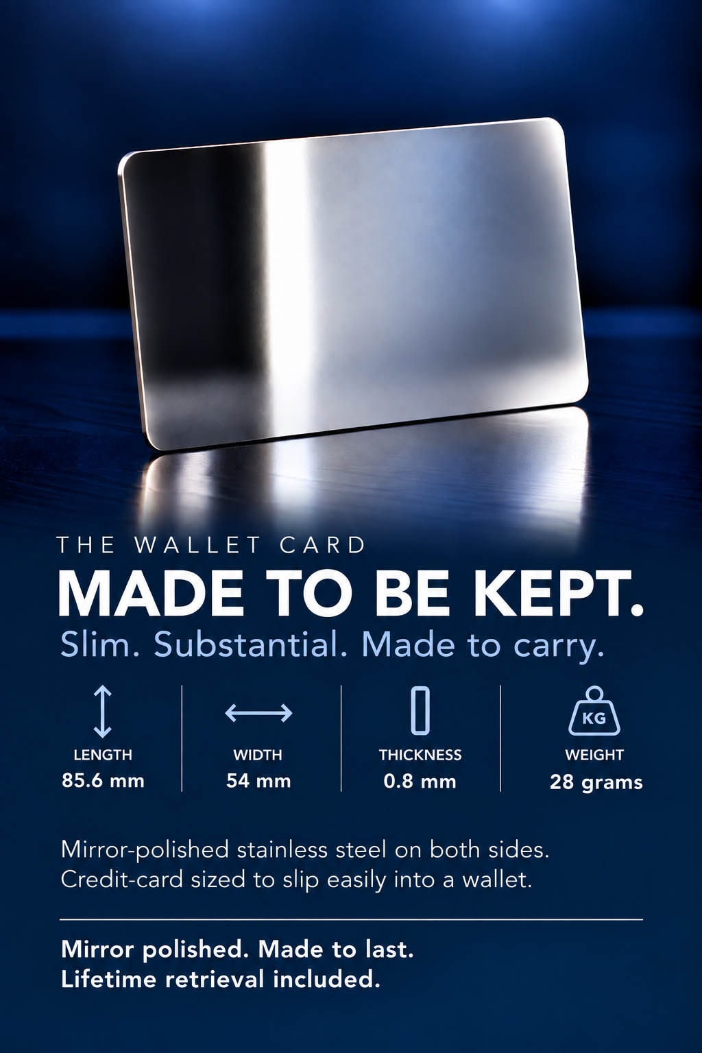 FoundWallet wallet card specifications